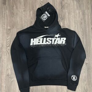 Hellstar Black Graphic Hoodie for Men